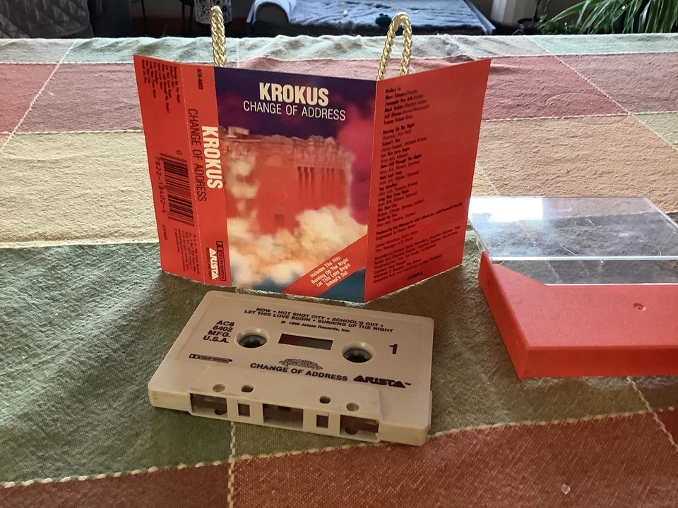 Krokus Change Of Address Arista 1988 Used Cassette Heavy Metal Free USA Shipping - Image 1 of 1