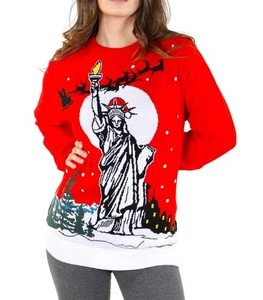 SOCAL LOOK Men Ugly Christmas Sweater - Funny Cute Festive Holiday Pullover - Picture 1 of 8