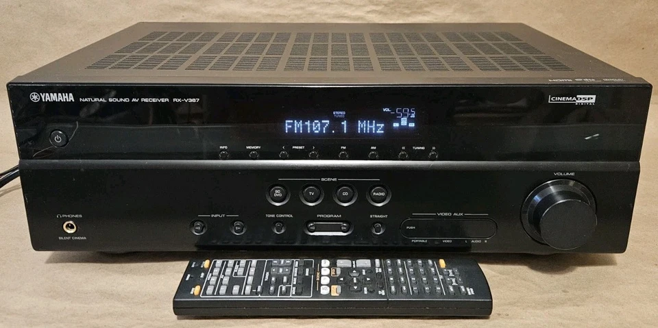 Yamaha RX-V367 5.1 Ch HDMI Home Theater Surround Receiver Stereo + Remote Bundle - Image 1 of 4