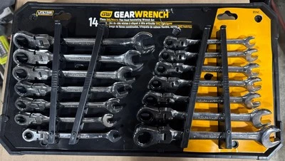 Gearwrench 14pc Flex Head Ratcheting Wrench Set Metric & SAE 72 Tooth 85141 NEW - Image 1 of 4