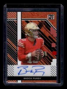 2024 Leaf Collective - Pro Set Auto Shimmer Orange #PSA-BP1 Brock Purdy 3/8 - Picture 1 of 2