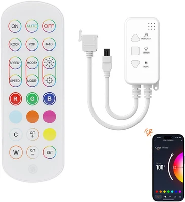 Controller Dimmer per Striscia LED RGB COB LED, Con App, Sincronizzazione Musica - Immagine 1 di 4