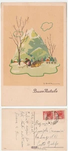AUGURALI - BUON NATALE - ILLUSTRATORE - DUKA - VIAGG. 1947 -31992- - Photo 1/1