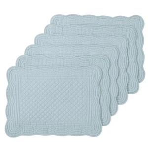 100% Cotton Quilted Placemats Set of 6Washable Cloth Table Placemats for Kitc - Picture 1 of 8