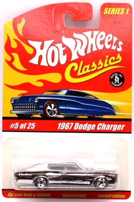 Dodge Charger 1967 Hot Wheels Classics Serie 1 #5 cromado WL5spk's Foto 1 de 4