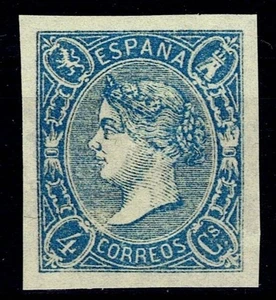 Edifil NE 2 nuevo * mng 1865 Isabel II sello de España Spain Lujo - Imagen 1 de 2
