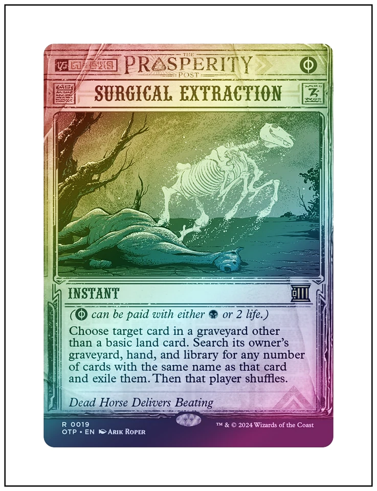 1x Surgical Extraction, Foil, Breaking News Showcase Art, Magic MTG NM - Image 1 of 1