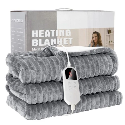 MARKENLOS Heizdecke elektrisch Wärmeunterbett XXL Wärmedecke Abschaltautomatik Wärmebett