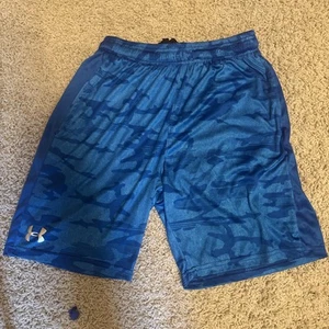 Hurley Big Boys L Shorts Pull On Elastic Waist Sonal Blue Logo Short Pants - Picture 1 of 4