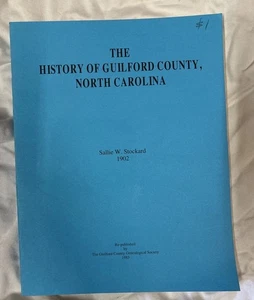 1902 GUILFORD County, North Carolina NC History & Genealogy Ancestry PB Book - Picture 1 of 4