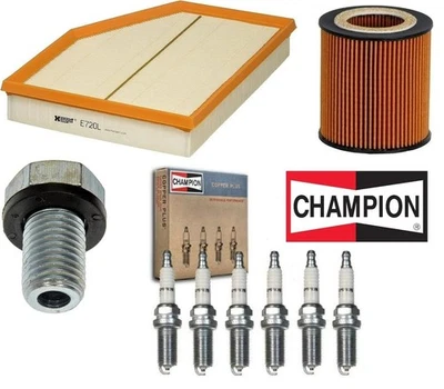 Kit de ajuste com filtro de ar filtro de óleo vela de ignição e vela de drenagem para BMW E60 E61 - Imagem 1 de 4