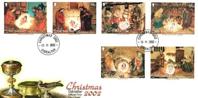 Gibraltar 2002 Xmas Christmas Stamps FDC First Day Cover - Image 1 of 2