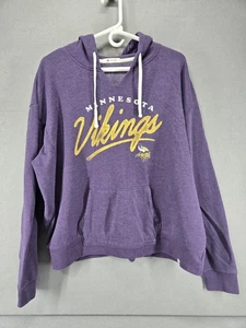 MN Vikings Unisex Purple Hoodie, '47 Brand, 2XL, Front Graphic, Pouch Pocket - Picture 1 of 10