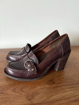 New Mia Women’s Brown Chestnut Lea Heels Loafers Shoes Sz 8.5 Rush Hour B0960 - Image 1 of 4