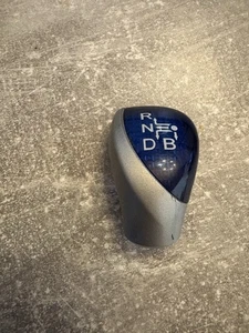 2010-2015 TOYOTA PRIUS silver Blue Shift Knob Automatic Shifter Handle oem - Foto 1 di 6