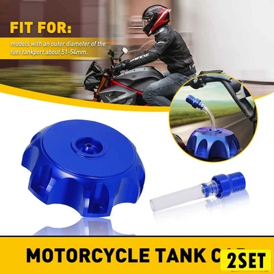 2 комплекта синих крышек топливного бака крышки вентиляционного клапана воздухоочистителя трубки ямы мотоцикла квасцы - Изображение 1 из 4