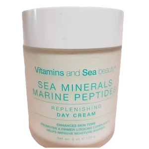 VITAMINS AND SEA BEAUTY 6 Oz SEA MINERALS MARINE PEPTIDES REPLENISHING DAY CREAM - Picture 1 of 4