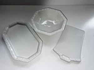Rosenthal Maria Weiß 3 Teile Schale Frühstücksbrett Platte - Bild 1 von 8