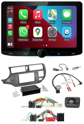 Kenwood Lenkrad USB DAB Bluetooth Autoradio für Kia Rio UB 2011-2015 anthrazit - Bild 1 von 4