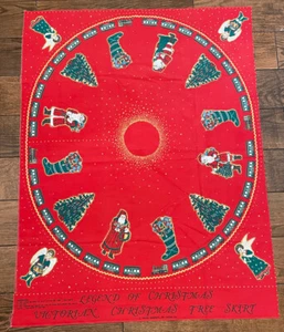 Vintage Legend Of Christmas viktorianischer Baum Rock Muster Stoff Spring Industries - Bild 1 von 5