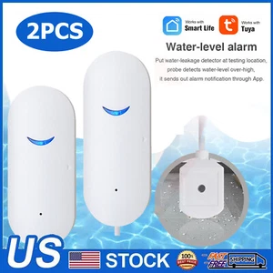 2x Tuya Smart WIFI Water Leak Sensor Alarm Flood Leakage Detector Overflow Alert - Picture 1 of 9