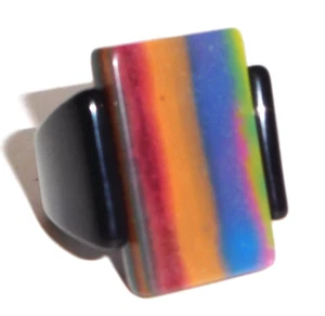 Sobral Neoconcretismo Subdued Stripe Artist Made Ring Size 7.5 - Picture 1 of 7