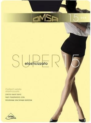 10 PAIA COLLANT OMSA SUPER 15 VELATO ELASTICIZZATO PUNTA RINFORZATA