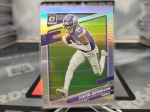 Justin Jefferson Silver Holo Prizm 2021 Donruss Optic Football #95 - Picture 1 of 2
