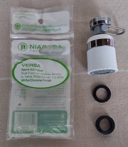 Dual Function Kitchen sink sprayer Aerator White - Niagara Versa N3116 N3116VP - Picture 1 of 9