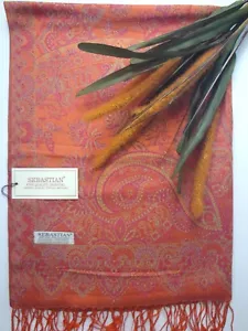 PASHMINA JAMAWAR CASHMERE AND SILK SHAWL/SCARF HANDMADE - Picture 1 of 10