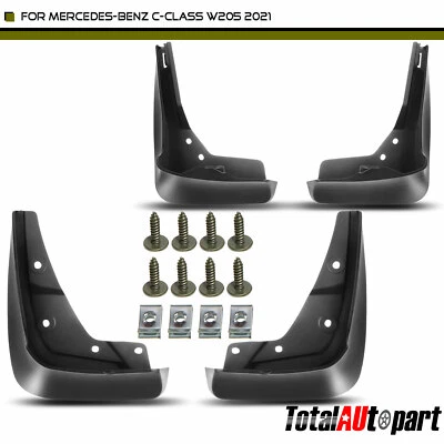 4x Protectores contra salpicaduras guardabarros delanteros y traseros Mercedes-Benz W205 C43 C63 AMG 2021 Foto 1 de 4