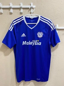 Cardiff City 2016/2017 Heim Fußball Shirt Adidas Fußball Trikot Größe M - Bild 1 von 9