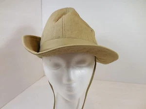 Vintage Columbia Booney Boonie Bora Bucket Fishing Sun Hat Khaki USA Sm 20-1/2" - Picture 1 of 9