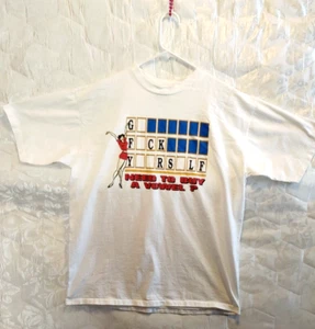 Vintage G_ F_CK Y__RS_LF NEED TO BUY A VOKAL? T-Shirt All Sport weiß XL Neuheit - Bild 1 von 3