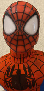 Vtg ‘03 Spiderman plush doll Talking Plastic Head Action Figure 20” Marvel Works