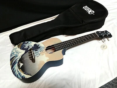 LUNA Great Wave Concert acoustic UKULELE new Mahogany UKE w/ GIG BAG - Image 1 of 4