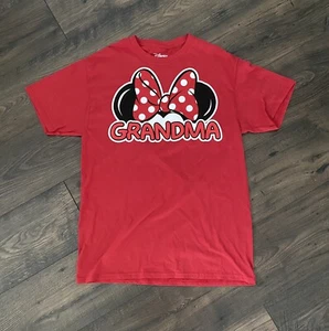 Camiseta Disney Roja Minnie Mouse Orejas de Lazo Abuela Gráfica Vacaciones Disneyland - Imagen 1 de 3