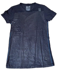 G-Star Damen T-Shirt gr S schwarz grau gestreift rundhals kurzarm slim fit top - Bild 1 von 9