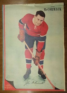 JOHN MCCORMACK ROOKIE canadiens   1951-52 LA PATRIE PHOTO