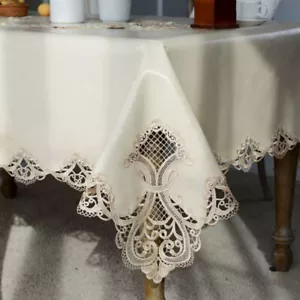 Resistente Pelle Impermeabile Tovaglia Pizzo Floreale Rettangolo Pulibile Nuovo - Foto 1 di 15