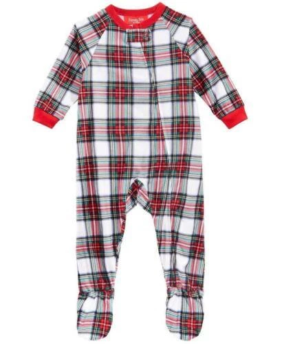 Family PJs Red Christmas Infant Footed Pajamas Loungewear 18 MO BHFO 2502