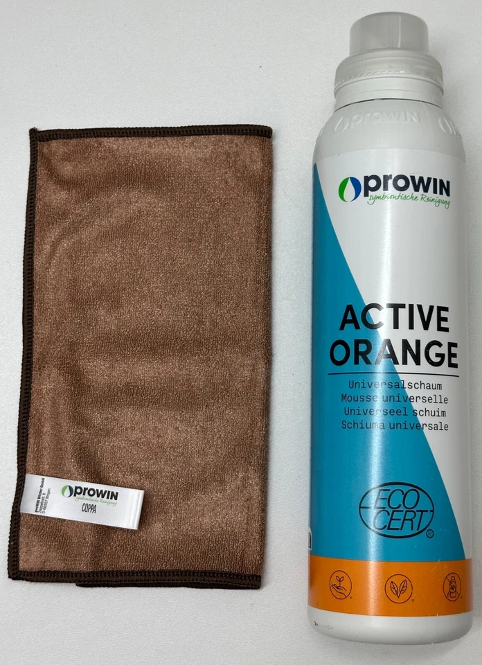 proWIN Active Orange Universalschaum 1000 g + Coppa Tuch braun WC-Reinigung NEU - Bild 1 von 3