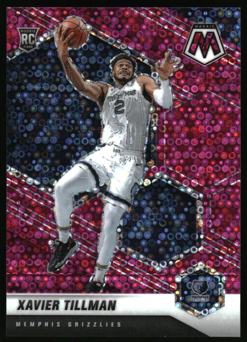 2020-21 Panini Mosaic Fast Break Pink #213 Xavier Tillman RC /20