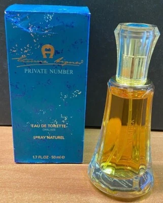 Private Number Opalisée di Etienne Aigner 50 ml Eau De Toilette VINTAGE  - Bild 1 von 4