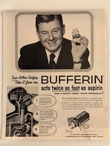 Vintage Bufferin Magazine Print Ad Arthur Godfrey “Take it From Me” Antacid - Picture 1 of 1