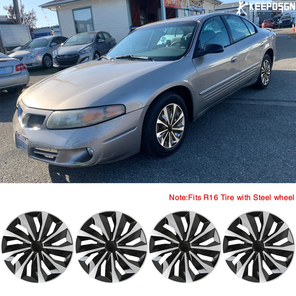 For Pontiac Bonneville 16" Hubcaps Wheel Rims Cover Hub Caps Fit R16 Steel Wheel - Image 1 of 4