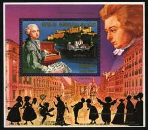 Madagascar 1992 - Mi-Nr. Bloque 194 II A ** - Estampillada sin montar o nunca montada - Mozart - Imagen 1 de 1