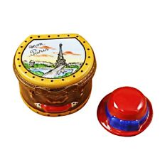 Rochard Limoges Paris Hat Box with Hat Trinket Box