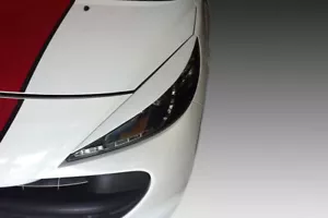 HEADLIGHT EYEBROWS FOR PEUGEOT 207 ABS PLASTIC GLOSS BLACK - Bild 1 von 1