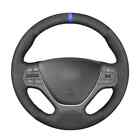 Suede Hand-stitched Car Steering Wheel Cover Braid for Hyundai i10 2013-2020 i20